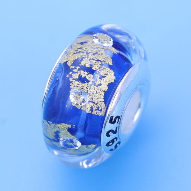 2023 Новый Оригинальный 100% Стерлингового Серебра 925 пробы Стеклянные Бусины Дерево Камень Муранский Цветок Подвески Подходит Браслет Diy Женские Ювелирные Изделия