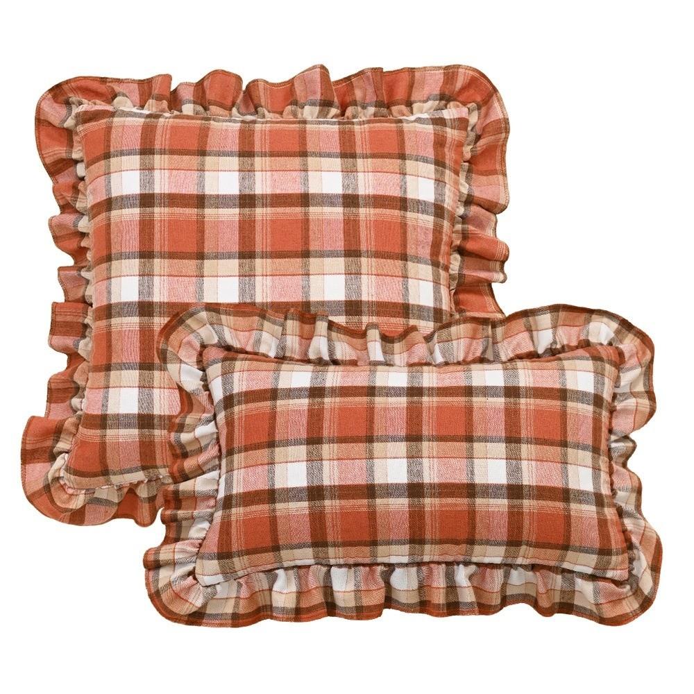 18x18 Inches Throw Pillow Covers Tartan Plaid Checkered Pillowcase For Couch Sofa