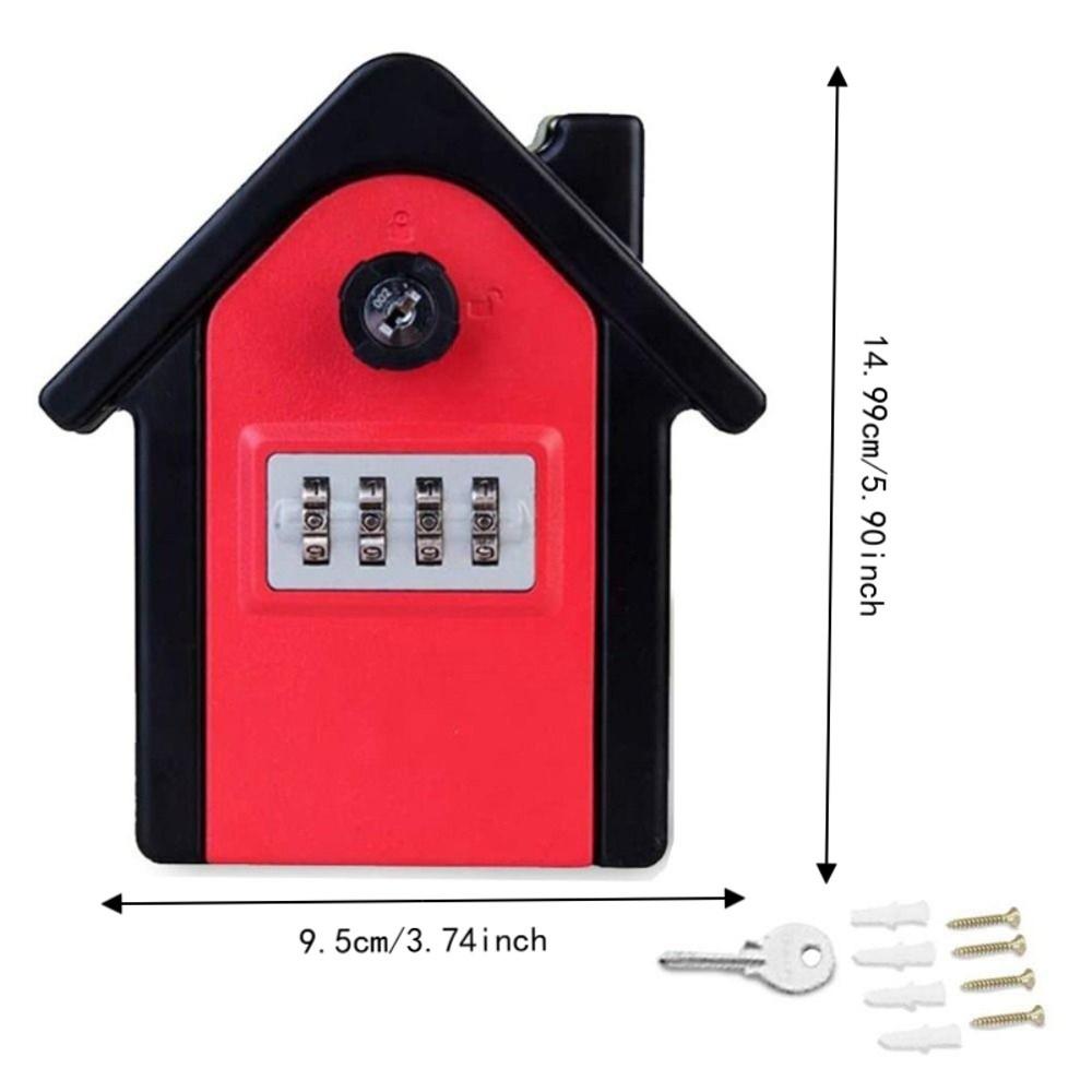 Waterproof Key Lock Box Weatherproof Key Storage Box Combination Lockbox Construction Site