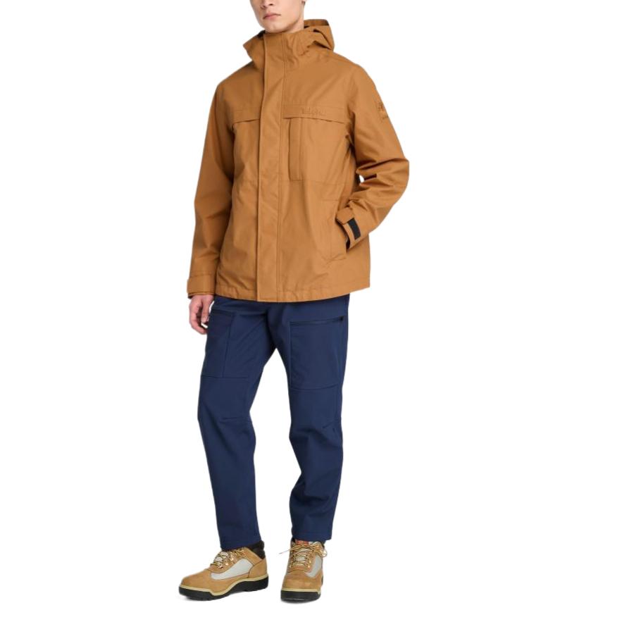 Timberland ReBOTL™ Benton Breathable Solid Waterproof Hooded Long Sleeve Jacket Men Jackets TB0A6NG5P471