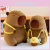 Plush Animal Capybara Toy Cushion With Bee Backpack For Kids Decor Bedroom