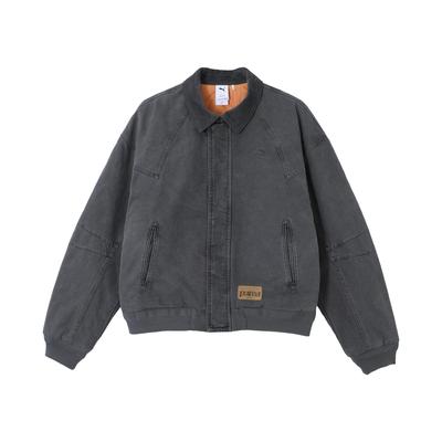 Puma Утепленная куртка Retro Reverie, куртка унисекс, темно-серая 629601-91