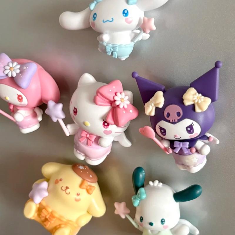 Sanrio Маленький Купидон Магнитное Украшение Ручной работы Наклейка на Холодильник Фигурки Модные Игрушки Серия Секретные Коробки Настольные Украшения