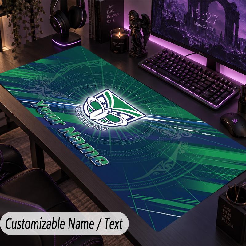 Large Mouse PadWigan Warriors Custom Name Text Personalized Desk Mat Non Slip Gaming Pad