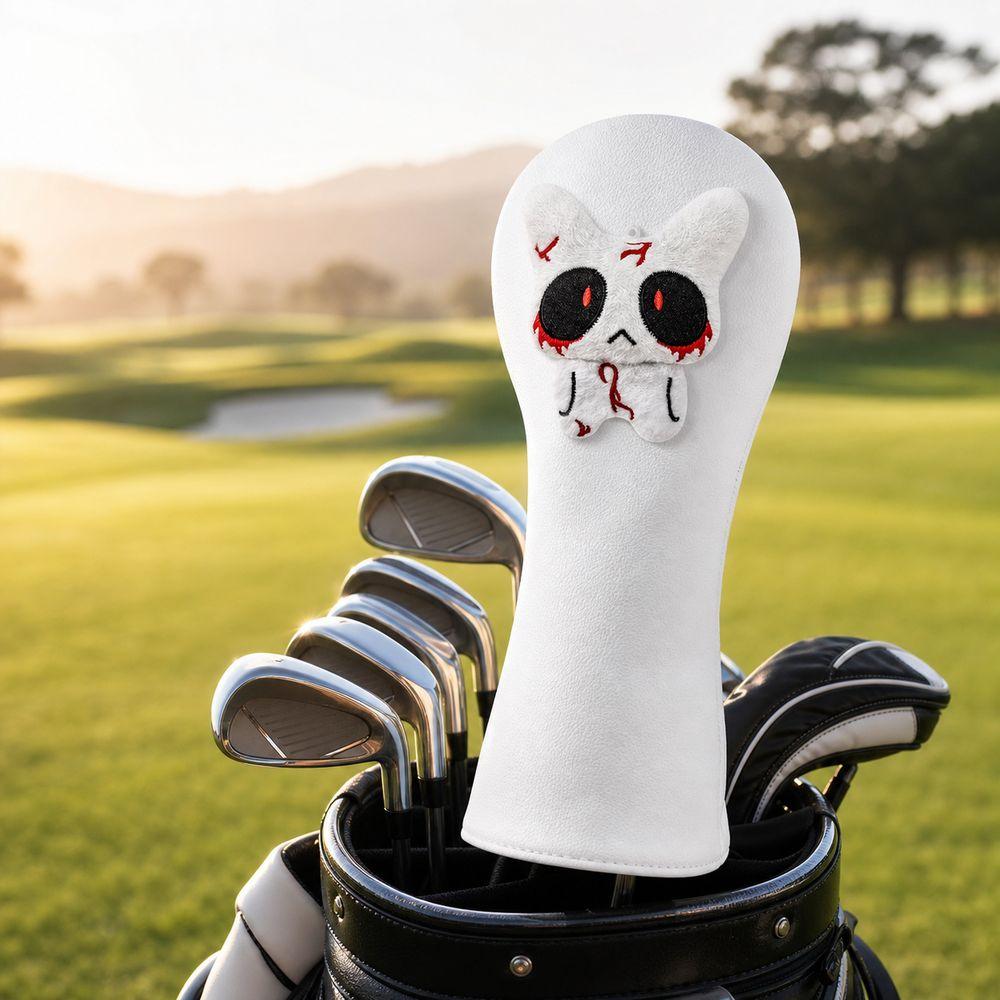 Doll Design Golf Club Headcovers White Golf Putter Cover Durable Golf Head Covers Golf Bag Use