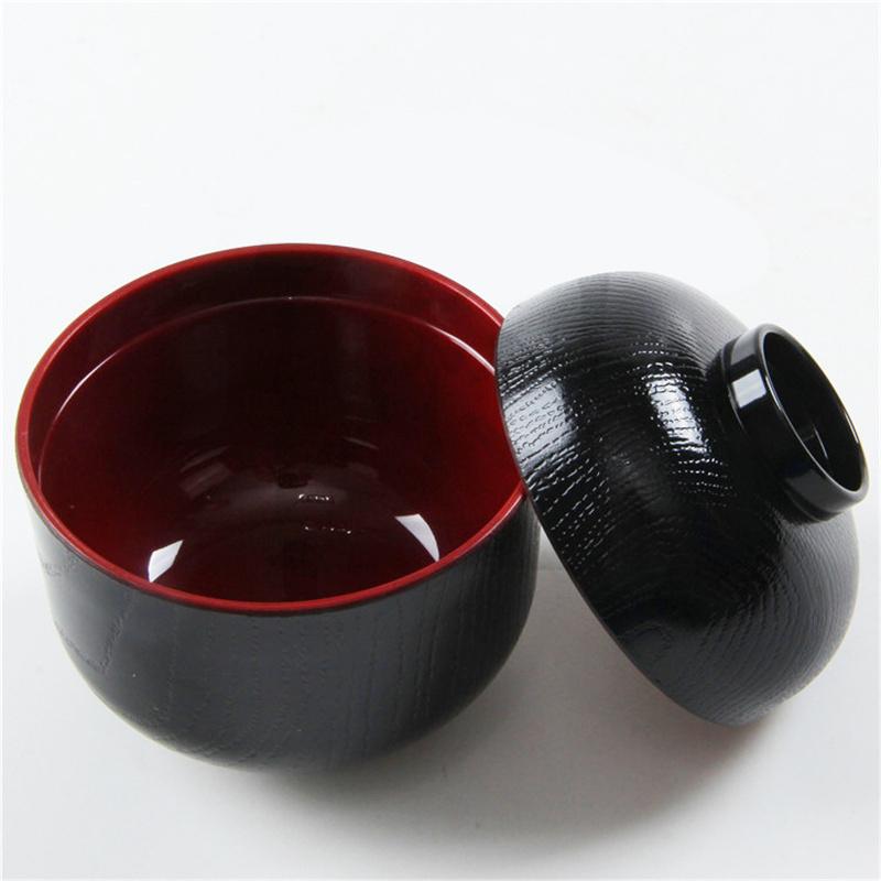 Japanese Style Miso Soup Bowls with Lid Rice Bowl Food Grade Household Small Bowl Set for Noodles Porridge Salads Appetizers