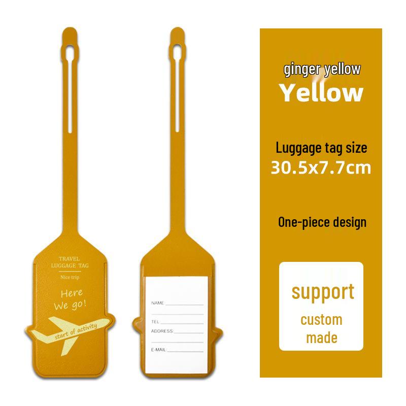 Популярная персонализированная багажная бирка из ПУ кожи в виде самолета и идентификатор посадочного талона