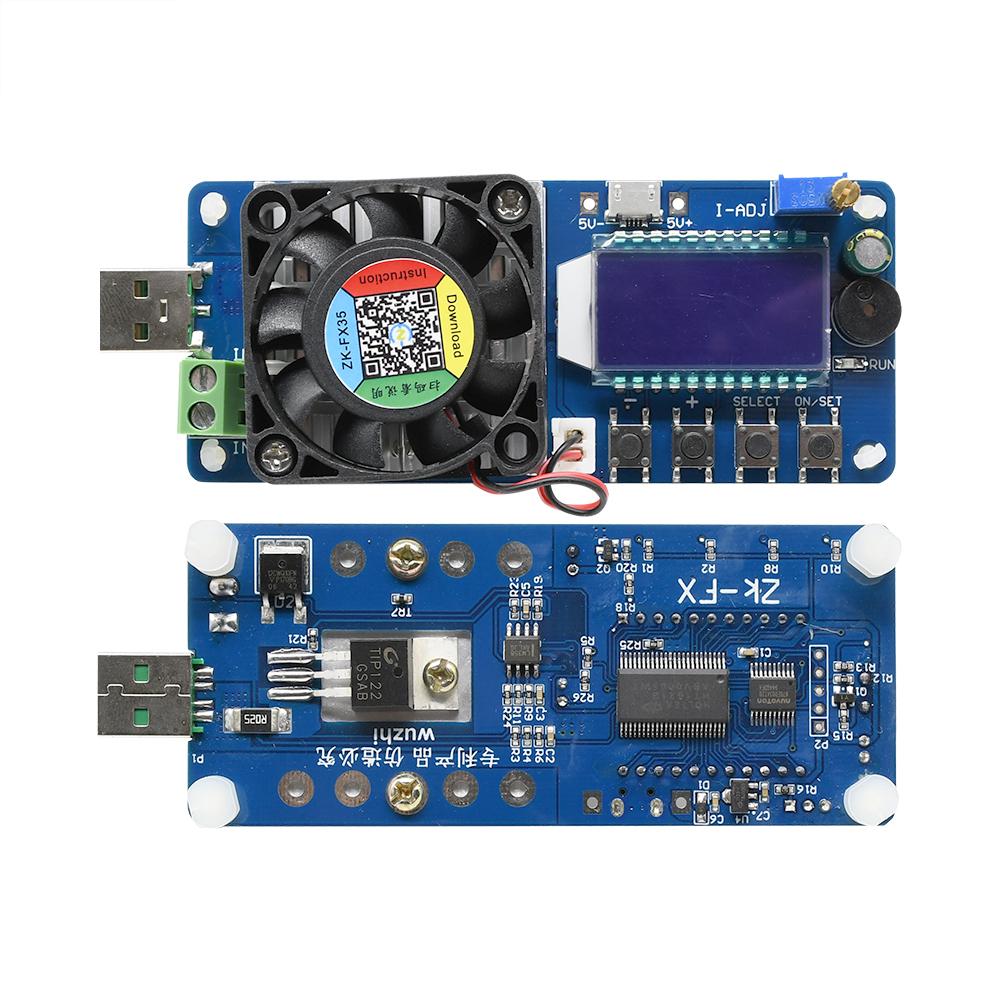 FX35 5A 35W Electronic Load Tester USB Power Tester Adjustable Resistor LCD Display