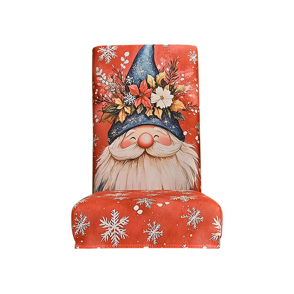 Рождественские чехлы на стулья, Высокоэластичные Съемные Моющиеся Чехлы-протекторы для сидений стульев Для Рождественского украшения Декор на Рождественскую тематику