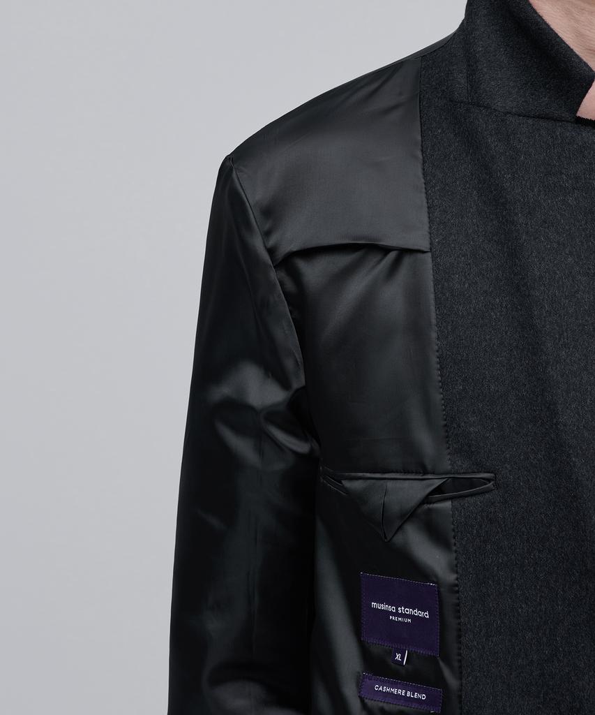 Musinsa Standard Cashmere 20 Oversized Single Coat [Charcoal Grey]