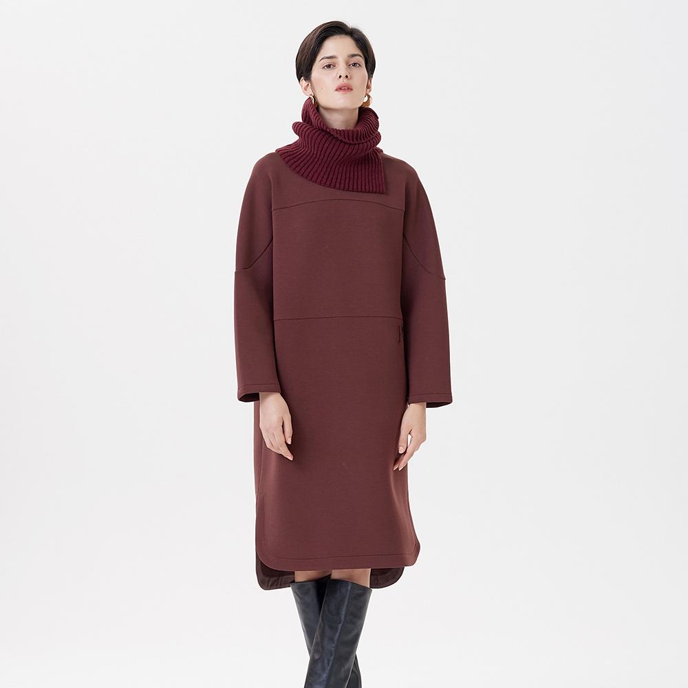 Pin Black Turtle Knit One-Piece Wine