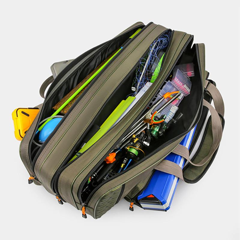 Многофункциональная водонепроницаемая сумка для удочек, сумка для рыболовных снастей, легкая сумка для удочек, вместительная сумка для удочек для соленой воды