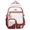Color Block Student School Bag Women's Large Capacity Lightweight Backpack