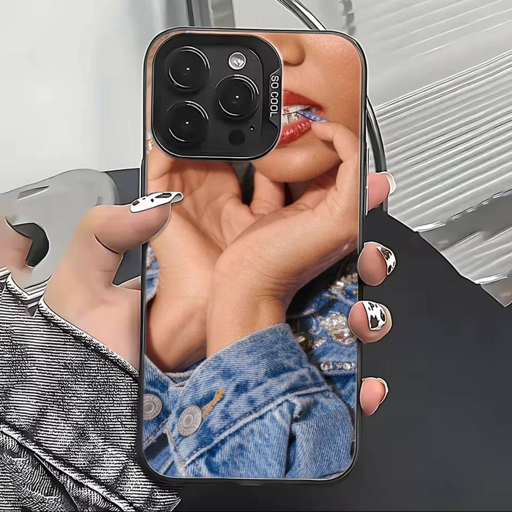 Singer B-Beyonce Phone Case For iPhone 17,16,15,14,13,12,11 Plus,Pro Max,XS,Colored Silver Plated Inside Cover