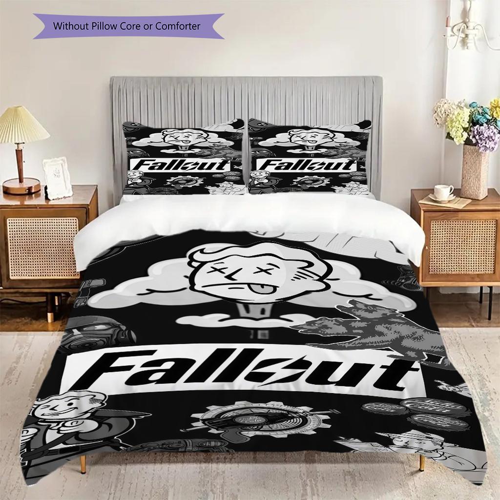 Fallout Wasteland Chronicles Bedding 1 Duvet Cover 2 Pillowcase Without Core Soft And Comfortable Christmas Birthday Gift