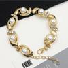 European-American Creative Diamond Pearl Bangle Bracelet