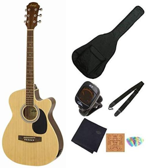 Legend by Aria Electric Acoustic Guitar Beginner Set Aria Natural FG-15CE/N