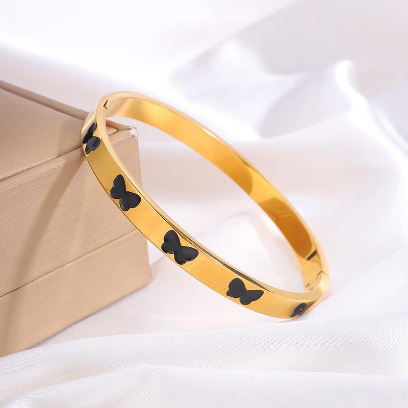 Enamel Dripping Oil Butterfly Fashionable Simple Girl's High-end Bracelet