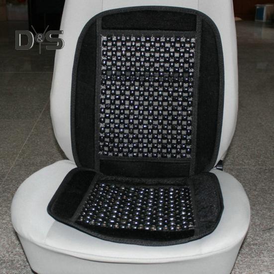 Подушка для автомобильного сиденья с деревянными бусинами, дышащая летняя охлаждающая подушка, удобная массажная подушка для автомобильного сиденья для поддержки позвоночника и снижения тепла