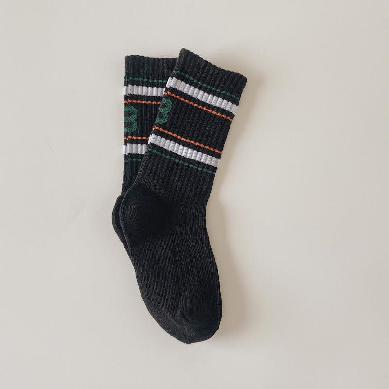 1 пара модных детских носков для мальчиков и девочек в американском стиле, носки до середины икры с буквой B для детей, весна-лето, тонкие мягкие хлопковые школьные носки