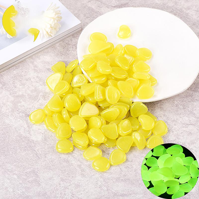 500 шт. светящиеся садовые камешки для двора и тротуара, каменные украшения, сказочный сад, декоративные люминесцентные камни своими руками