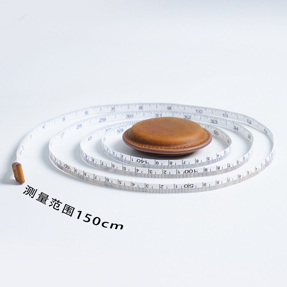Round Retro Leather Retractable Measuring Tape For Handicrafts
