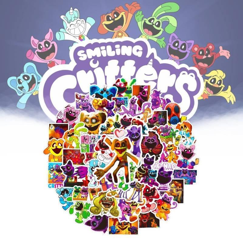 Милые мультяшные наклейки с животными Smiling Critters для автомобиля, ноутбука, телефона, холодильника, водонепроницаемый ПВХ-материал