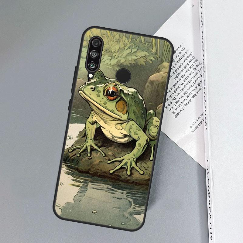 Эстетичная Лягушка Для Huawei Nova 11 Pro 9 10 SE Y70 Y60 Y90 Y61 Y91 Y73 Y72 12s 12i 11i 8i P30 P40 Lite Чехол