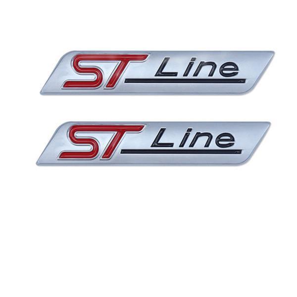Наклейки на автомобиль с надписью STline для Reiz focus, модифицированные аксессуары, логотип автомобиля, металлические наклейки на боковое крыло кузова STline, декоративные наклейки