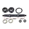 Black Bicycle Mid-axle High-carbon Steel Axle Kit Durable Bike Bottom Bracket Axle