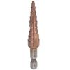 Spiral Step Drill Bit High Speed Steel Cobalt Hex Shank Steps Drills M35 9 Size 4?12mm