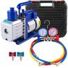 Вакуумный насос 4,8 CFM для HVAC, холодильного оборудования R22 R134A R410A, кондиционирования воздуха, 4 шланга, манометр