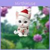 Car Interior Decor Acrylic Cartoon Cat Ornament For Festive Vehicle Styling