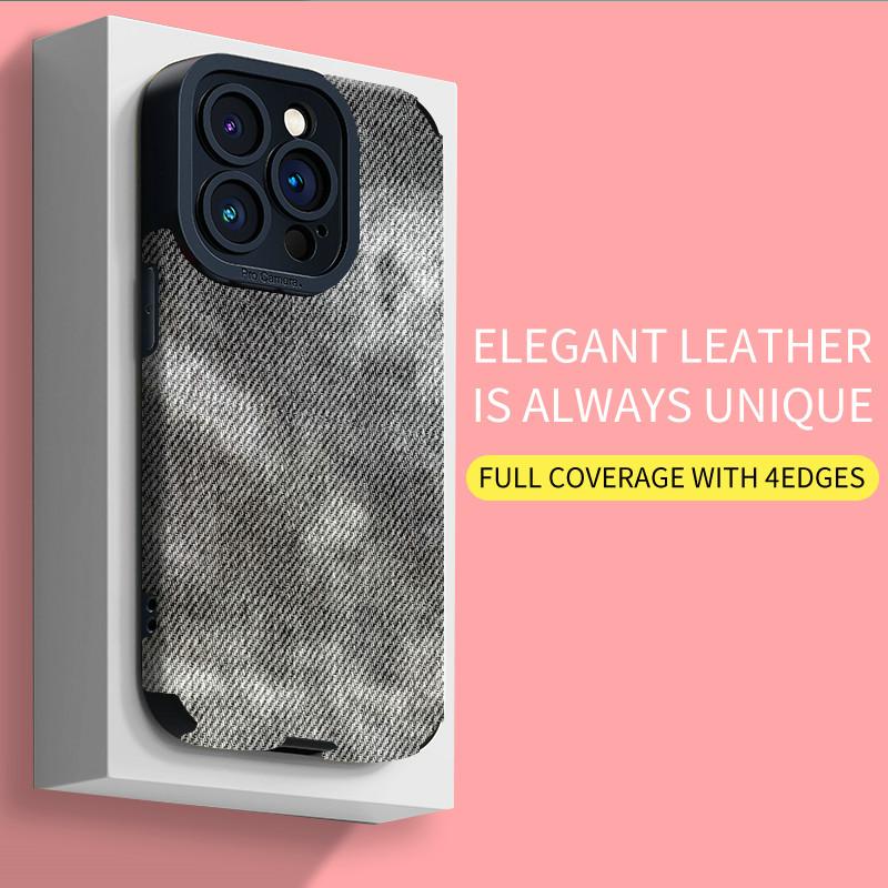 Мягкий силиконовый чехол для телефона из джинсовой ткани с вертикальным рисунком и принтом для телефона, задняя крышка с объективом камеры, полная защита