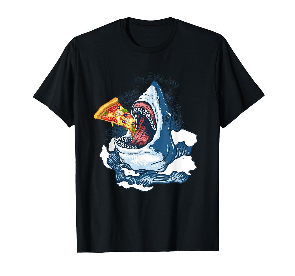 Shark Eats Pizza Shark Goods Jaws T-Shirt