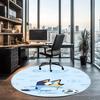 Bluey Printed Round Rug Carpet Chair Rug Area Rug Entryway Doormats,for Office Chair Living Room Bedroom Kitchen Room.
