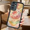 Phone Case: 2D flat design suitable for Samsung Galaxy A34 A35 M05 M06 S20 S22 S21 FE Plus 5G protective case, with winged donut, perfect Christmas an