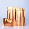 100Piece Gold Color Stand Up Aluminum Foil Bag Zip Lock Bag Food Tea Coffee Packaging Bags Grain Store Moisture-proof Pouches