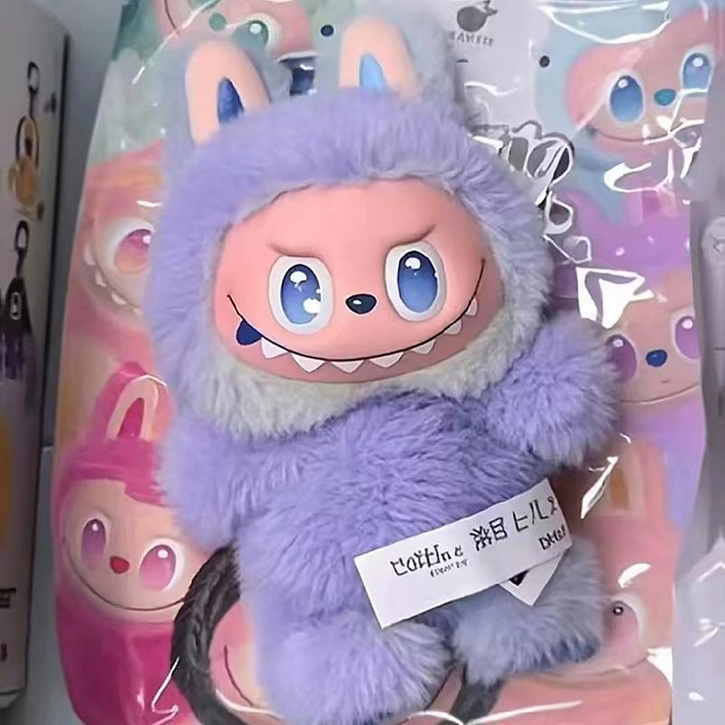 Брелок для ключей Labubu Plush Doll 3-го поколения Blind Box Heartbeat Macaron Happy Guess Series Vinyl Plush Toy Trendy Play