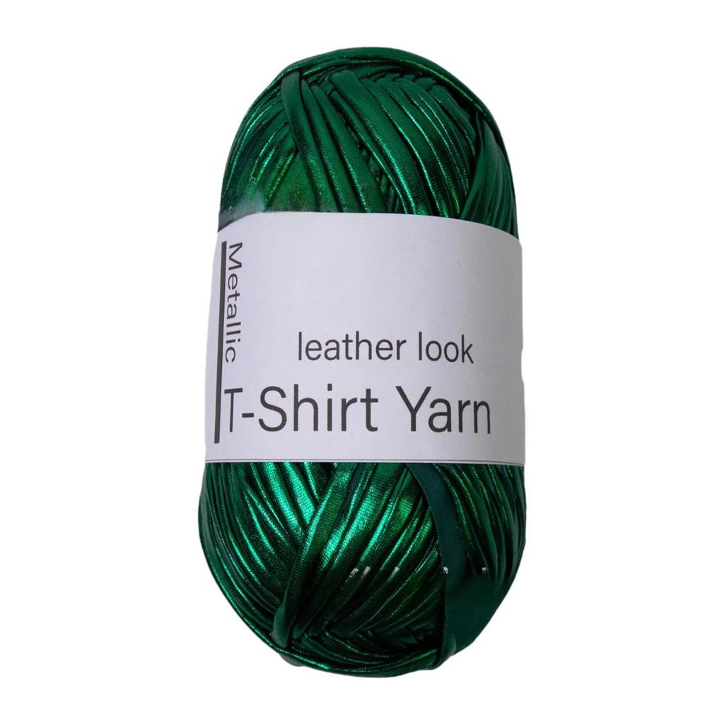 Metallic T Shirt Yarn Soft 40M Shiny Knitting Crochet Yarn Crochet Bag Yarn for Crocheting Keychains Handmade Bag DIY Bags