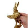 Small Bunny Statue Decor Jewelry Tray, Cute & Retro Golden Ornament Easter Rabbit Figurine for Accessories, Boutiques Display,Night Stand Home Décor