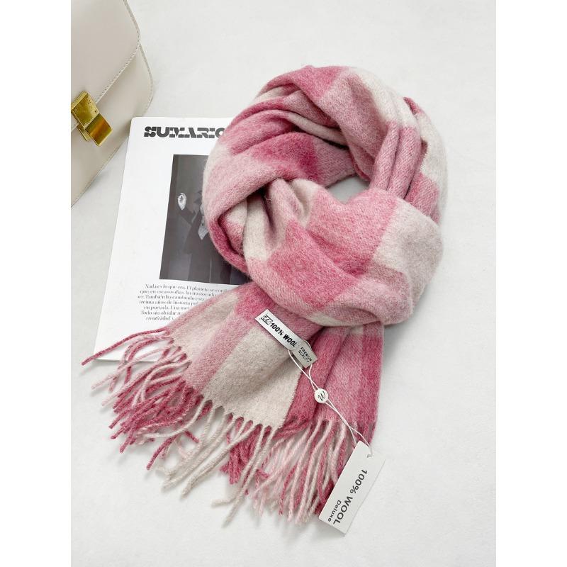 Hot Sale Small Wool Scarf Women's Winter Chessboard Versatile Shawl Warm Scarf Scarf Couple