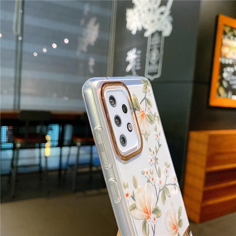 Мягкий силиконовый чехол Flower Leaf для Samsung Galaxy A12 A52 A72 5G A51 A71 S20 FE S21 S30 Plus Ultra iPhone 12 11 Pro Max 8 7 Plus прозрачная задняя крышка
