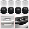 4PCS Car Door Handle Protection Sticker Emblem Car Decoration Styling for Compass Gladiator Grand Cherokee Accessory Renegade Wrangler