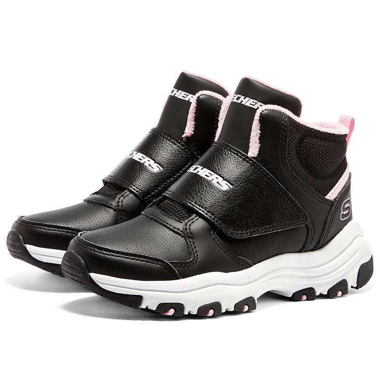 Skechers I-Conik Милый Характер Универсальные Теплые Плюшевые Ботинки на Липучке Амортизирующие Нескользящие Ударопрочные Повседневная Обувь Детские ботинки 8701648L-BKWP