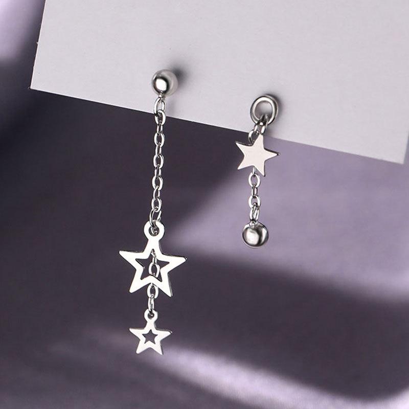 Star Earrings New Year's New Trendy Simple Asymmetric Tassel Earrings Earrings Women's Earrings