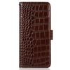 For Sony Xperia 10 VI Case Crocodile Texture Genuine Cow Leather Phone Wallet Cover