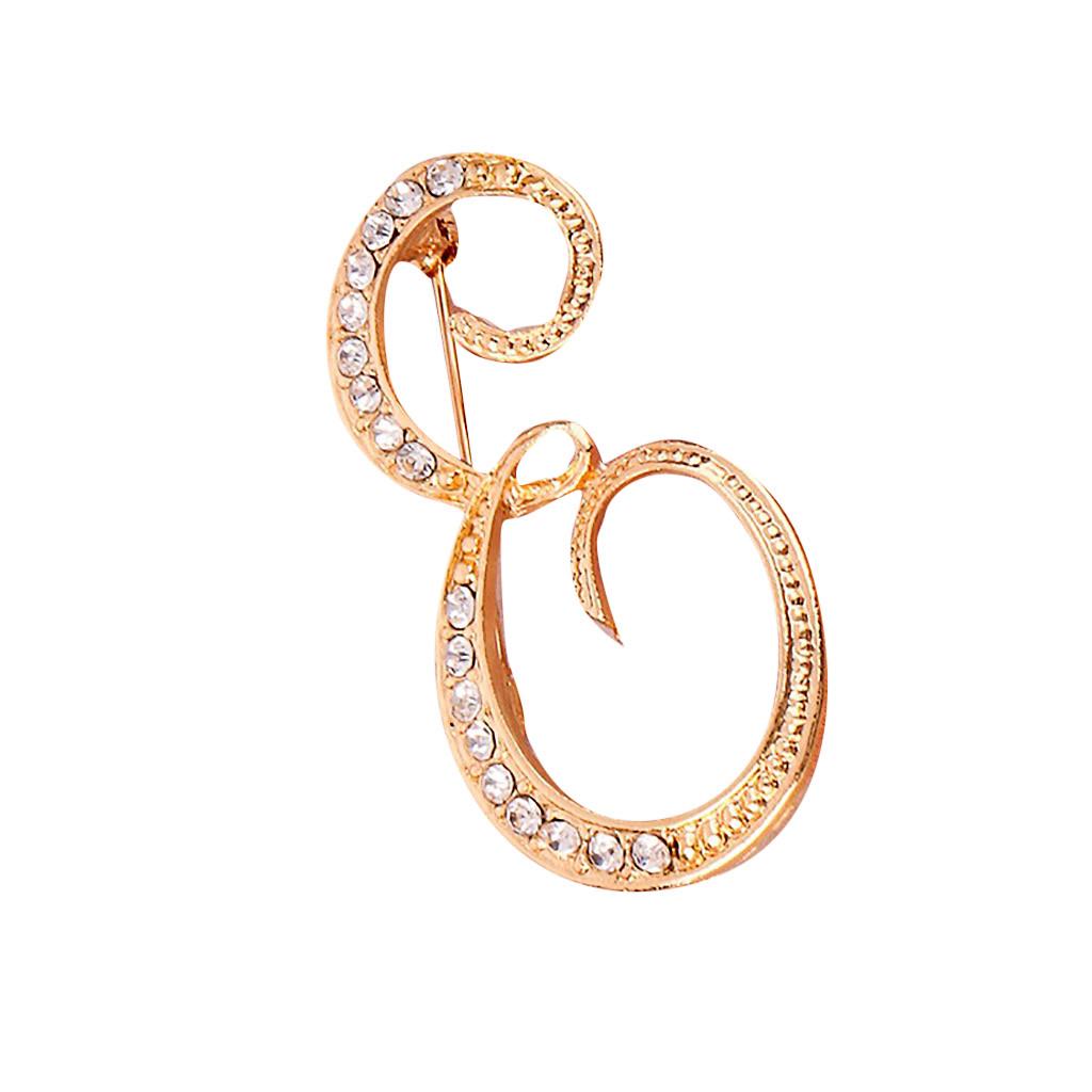 1шт кристалл 26 английских букв брошь булавка пара мемориальные украшения любовь подарки