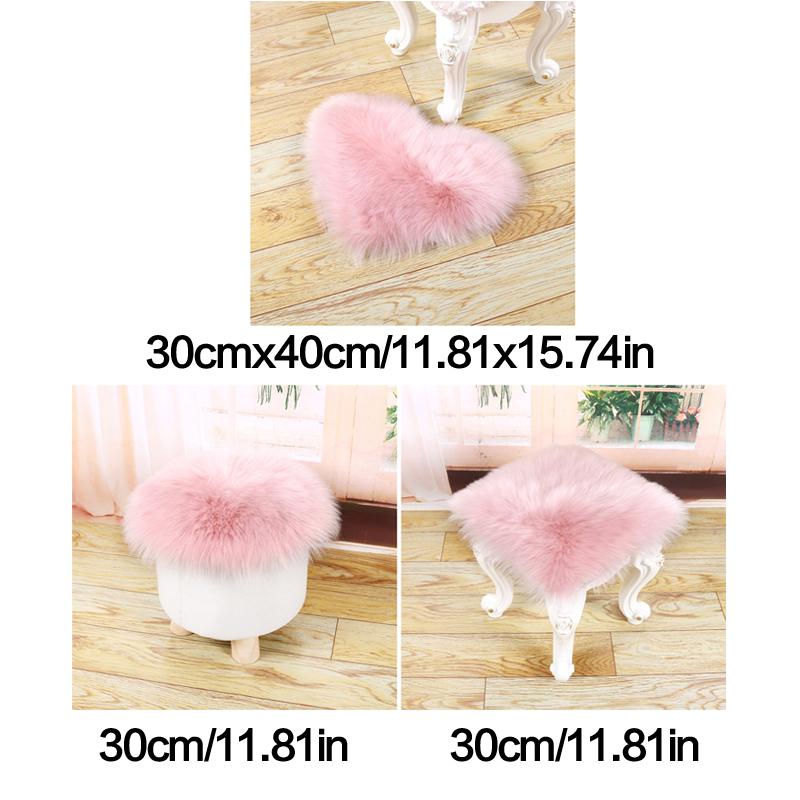 30 СМ Волосатый Шерстяной Ковер Подушка Для Сиденья Многообразные Коврики Из Искусственного Меха Полигональные Ковры Для Спальни Гостиной Пол Маленький Мохнатый Мягкий Шелковистый Плюшевый Ковер Дома