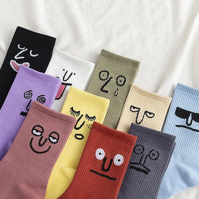 Fashion Woman Socks Cartoon Print Kawaii Cute Socks Casual Unisex Men Women Harajuku Streetwear Hip Hop Skateboard Crew Sock 4839